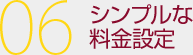 シンプルな料金設定